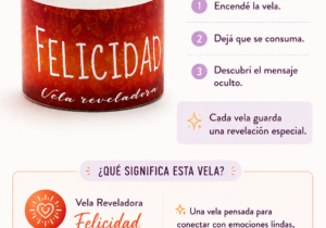 Velita reveladora Felicidad