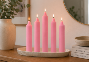 Vela Segura Lisa x12 Rosado