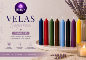 Vela segura lisa 15 cm